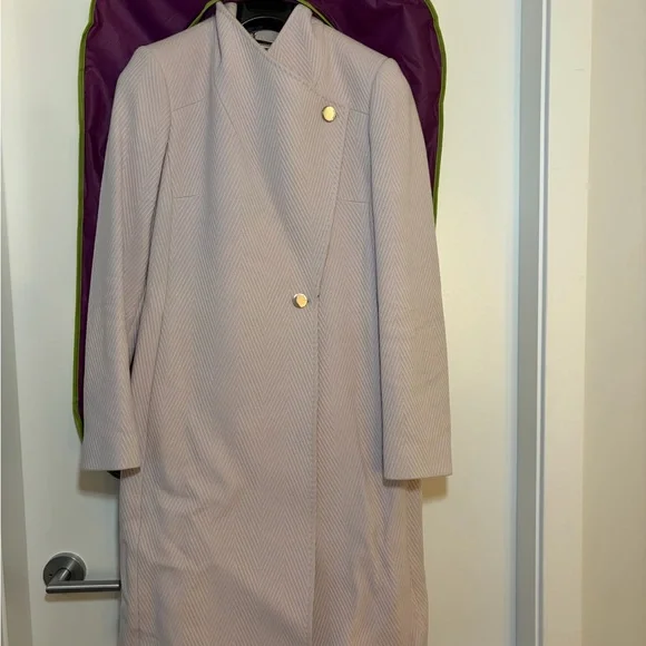 Ted Baker Light Stone Off White Trench Coat - Picture 3 of 7